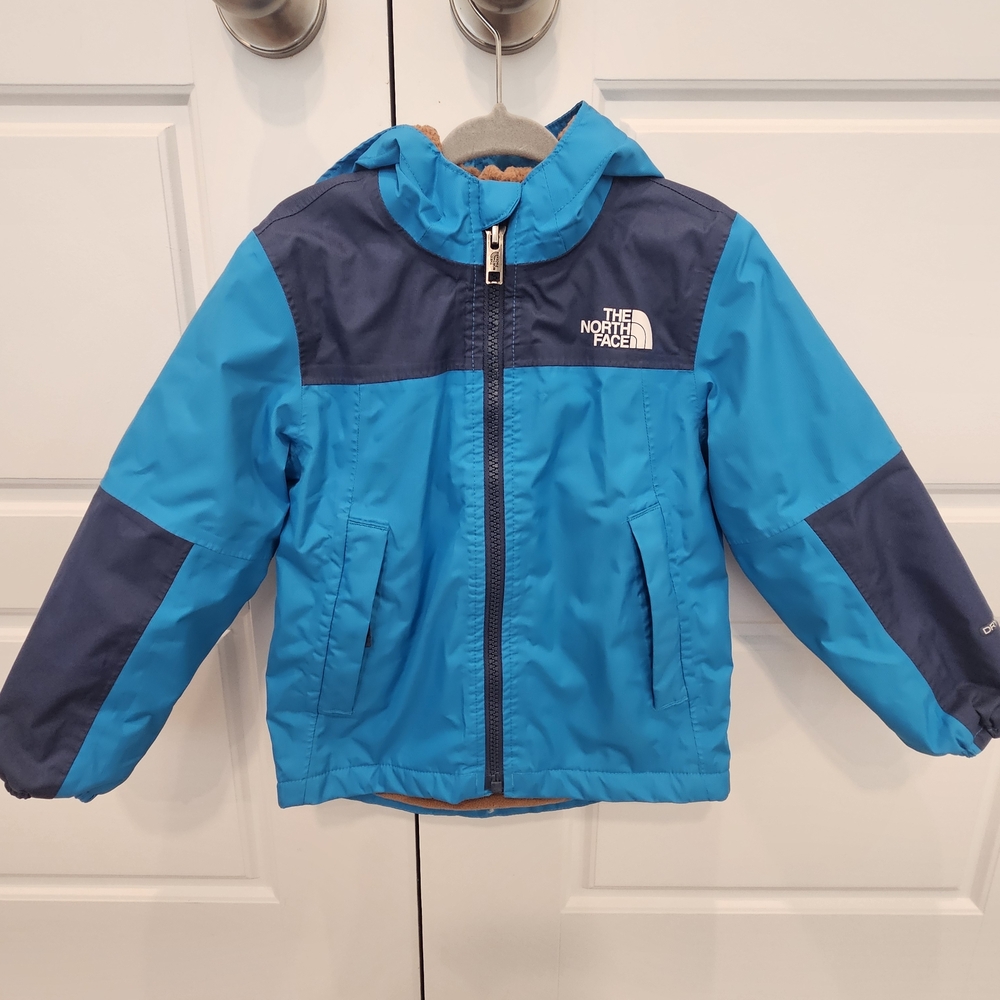 The North Face Kids Rain Jacket Blue Size 3T Full Zip Hooded